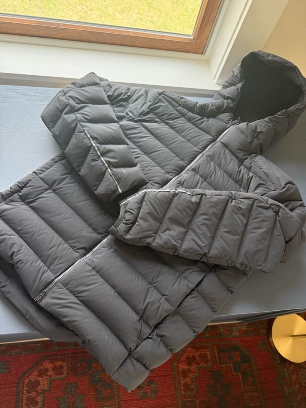 Black Lululemon Navigation Down Hoodie, Puffer Jacket, Mens XS